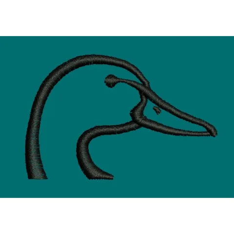 Minimalist Duck Profile Embroidery Design