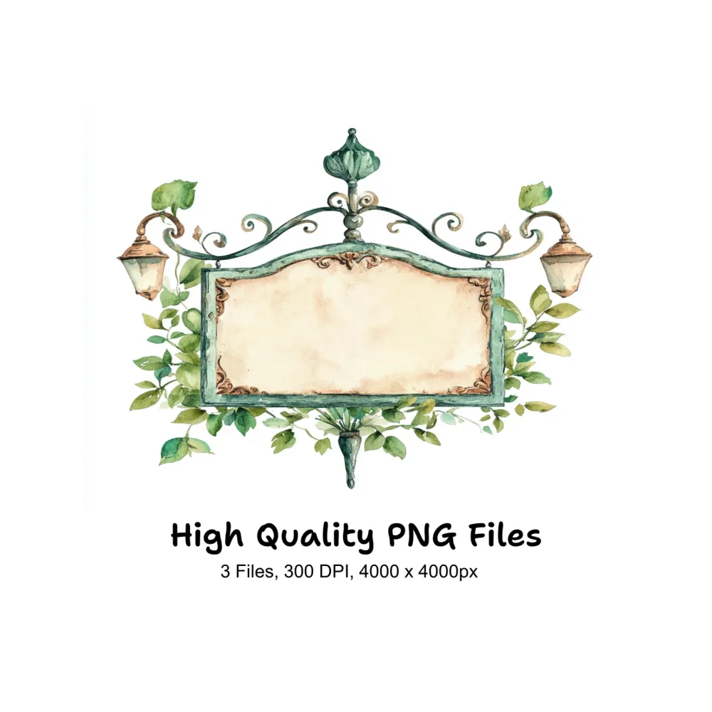 Elegant Vintage Frames Clipart Bundle