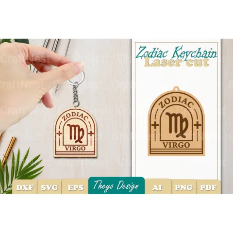 Zodiac Keychain SVG Bundle