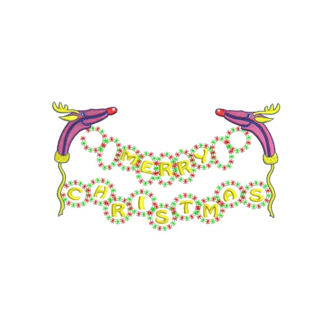 Merry Christmas Embroidery Design