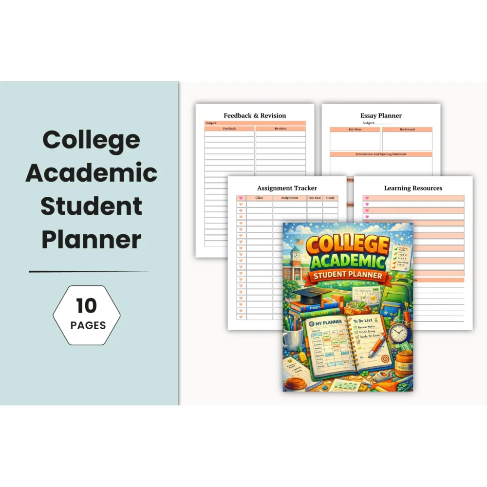 College Academic Student Planner