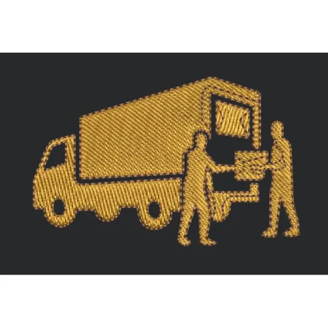 Cargo Delivery Embroidery Design
