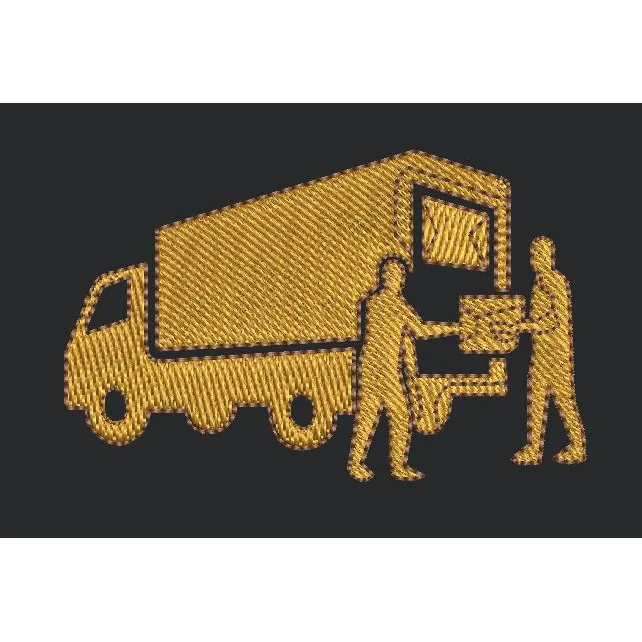Cargo Delivery Embroidery Design