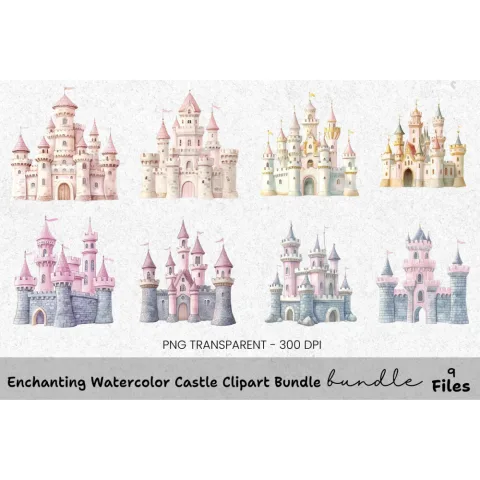 Enchanting Castle Clipart Bundle