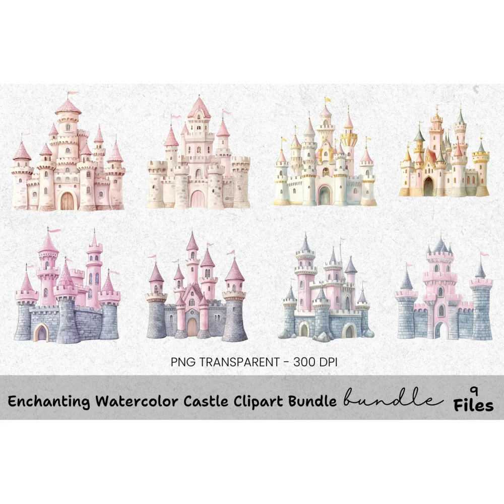 Enchanting Castle Clipart Bundle