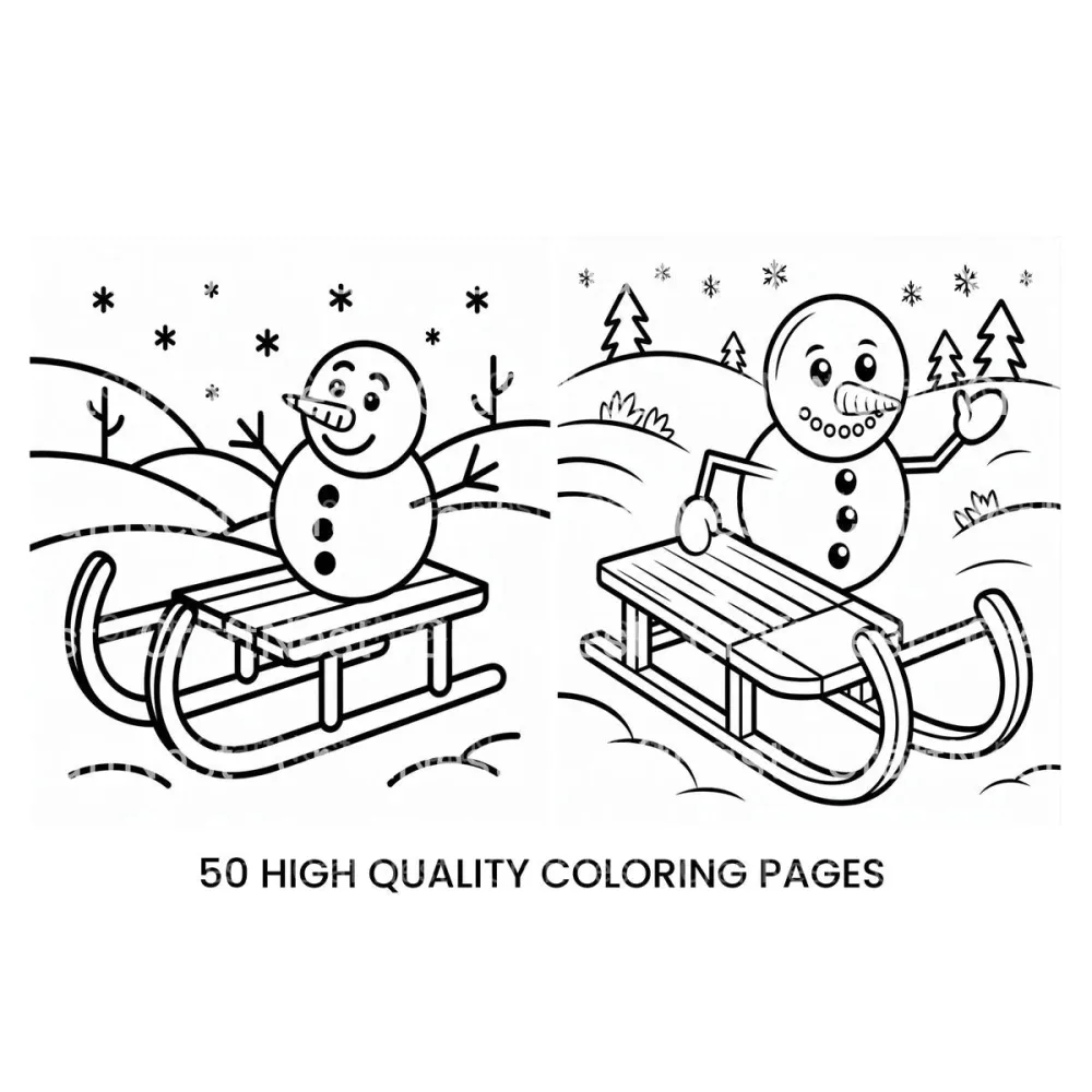 Snowman Christmas DinnerPage Coloring Books