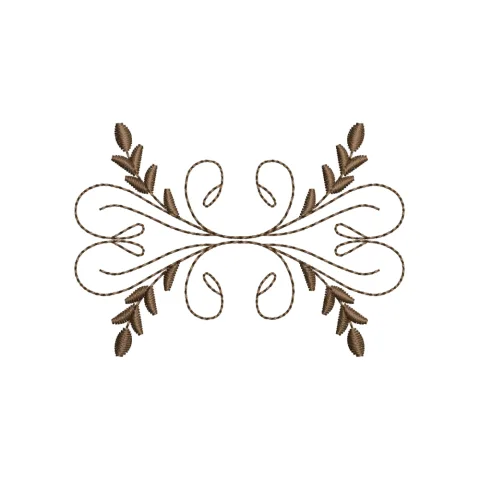 Leafy Line Embroidery Design