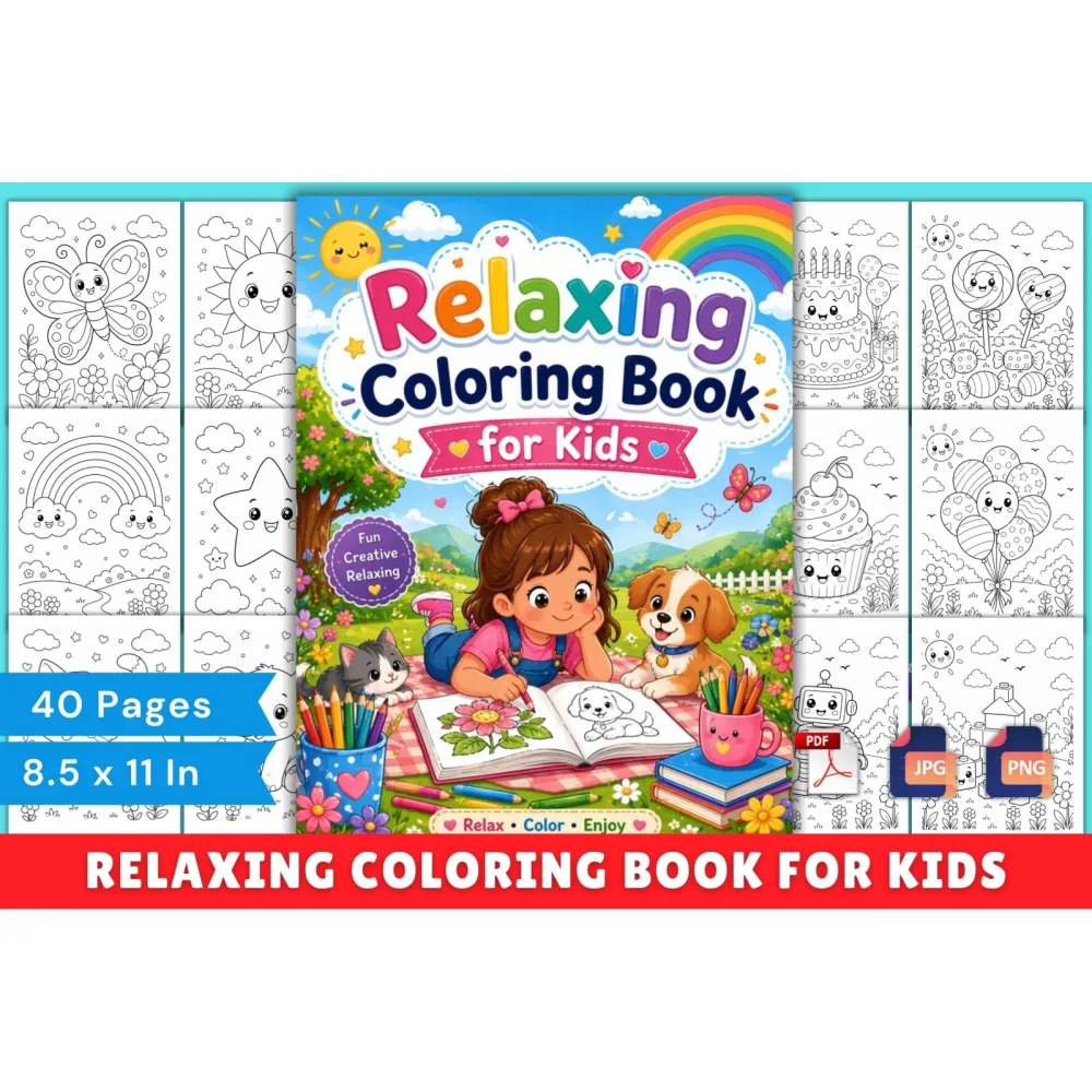 Relaxing Coloring For Kids Book