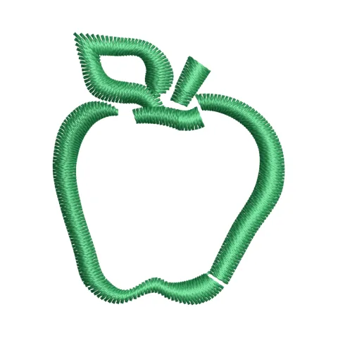 Apple Embroidery Design