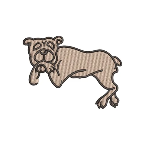 Dog Sleeping Embroidery Design