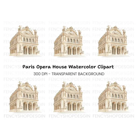 Grand European Opera House Clipart Bundle