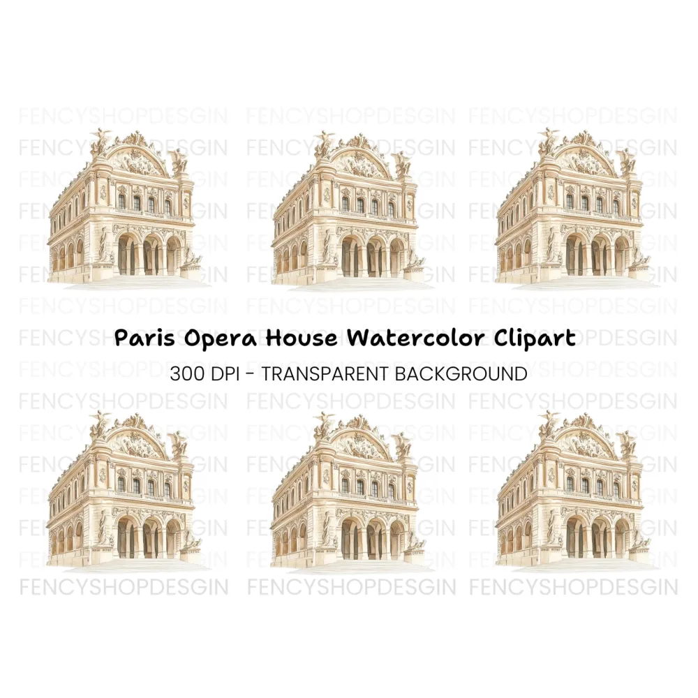 Grand European Opera House Clipart Bundle