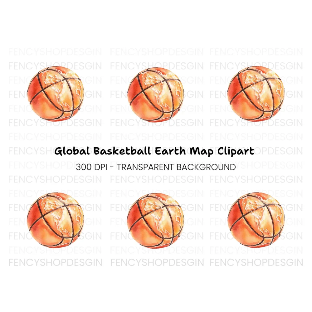 Basketball Earth Clipart Bundle
