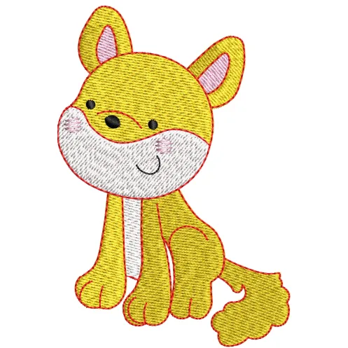 Red Fox Embroidery Design