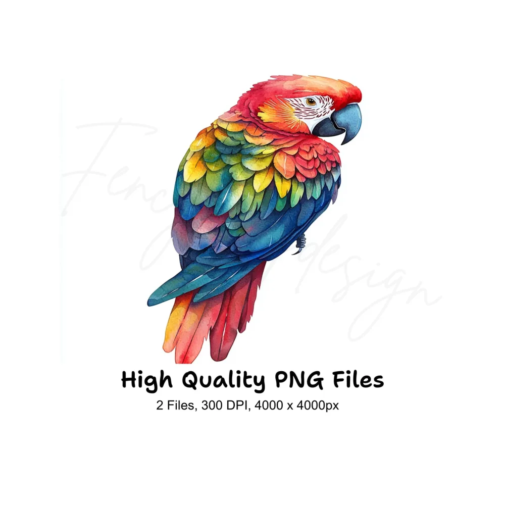 Vibrant Macaw Clipart Bundle