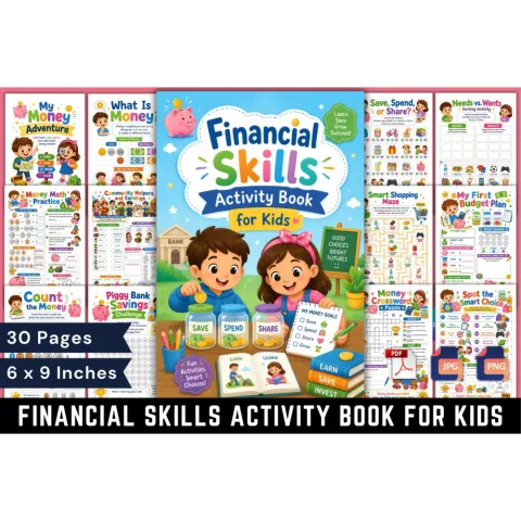 Financial Skills Activity For Kids Book