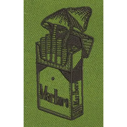 Mushroom Cigarette Pack Embroidery Design