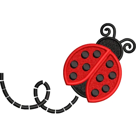 Lady Bird Embroidery Design