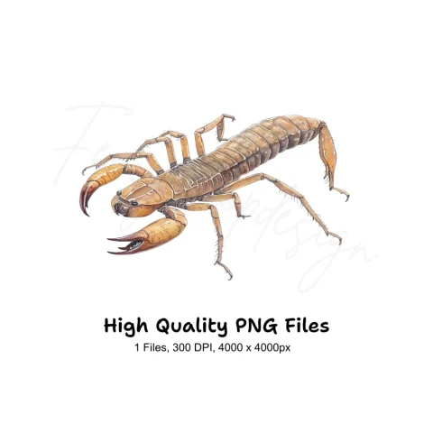 Detailed Solifugae Illustration Clipart Bundle