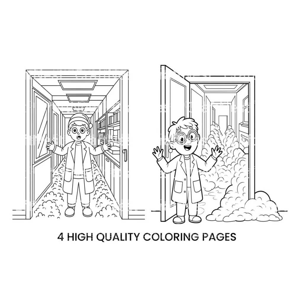 Mad Scientist Lab Mess Coloring Books