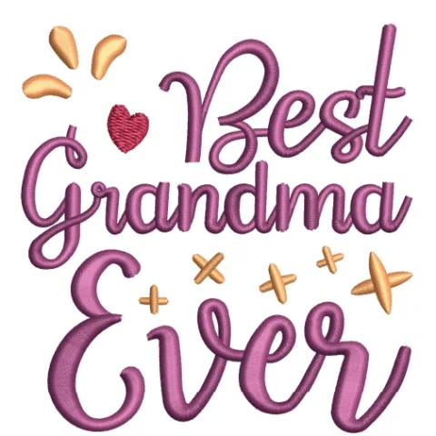 Grand Parents Embroidery Design