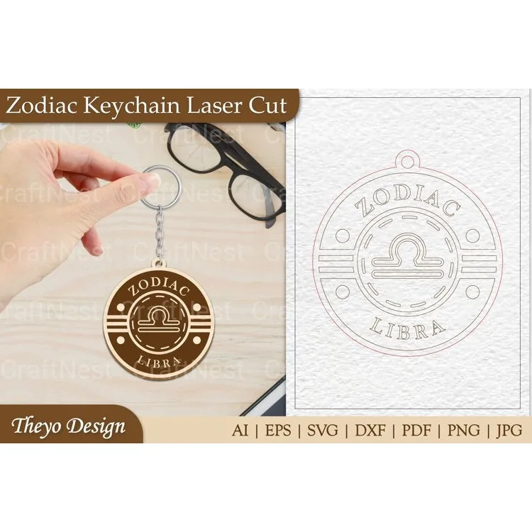 Zodiac Keychain SVG Collection