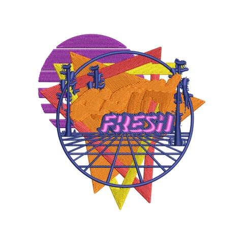 Net Rainbow Embroidery Design