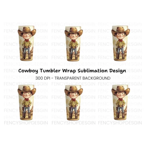 Cute Cowboy Kid Clipart Bundle