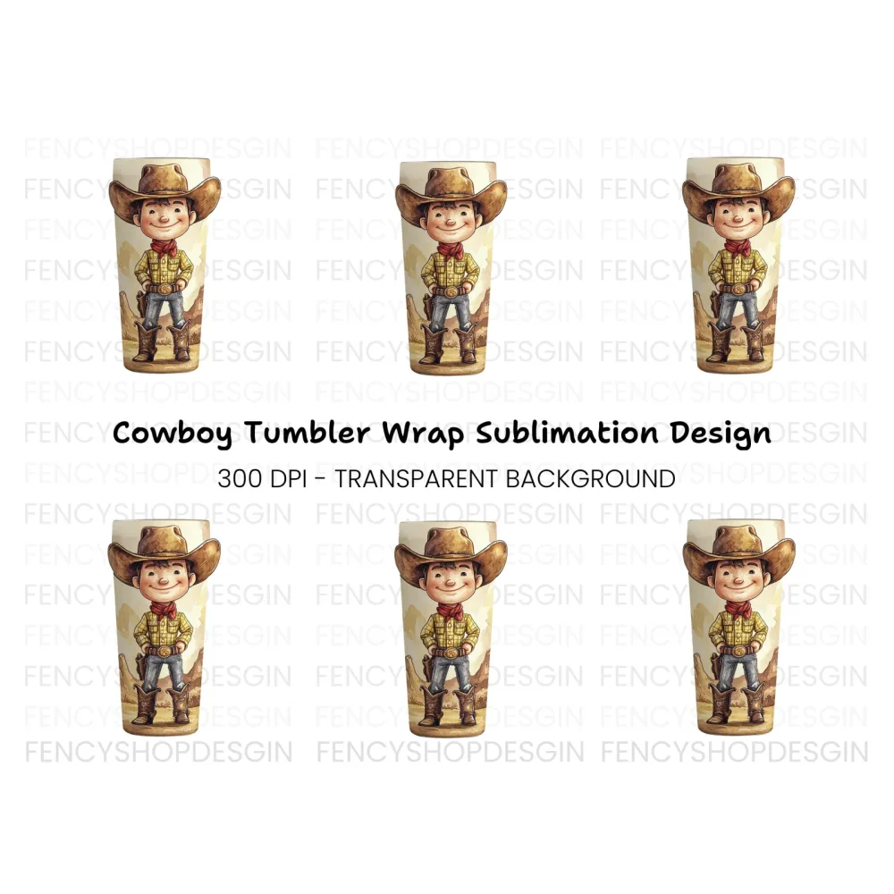 Cute Cowboy Kid Clipart Bundle