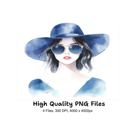 Stylish Girls Portrait Clipart Bundle