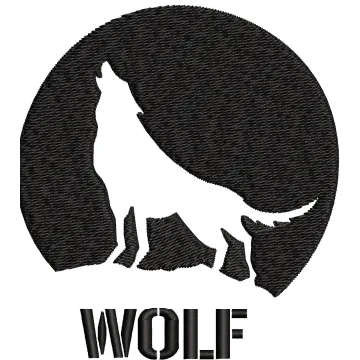 Wolf Embroidery Design