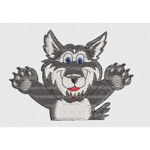 Wolf Embroidery Design