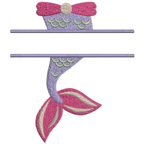 Mermaid Embroidery Design