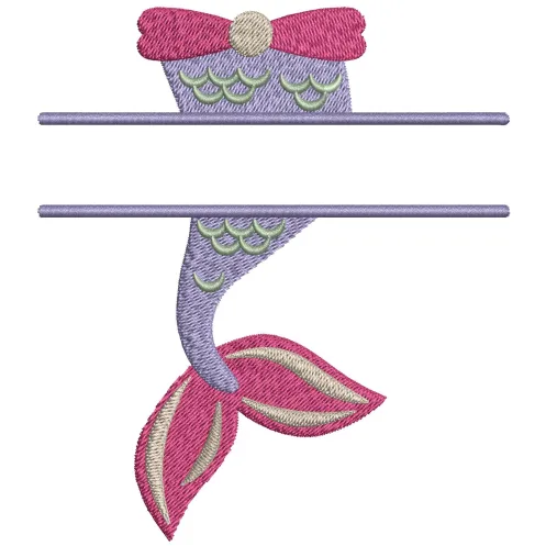 Mermaid Embroidery Design