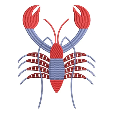 Ocean Crab Embroidery Design