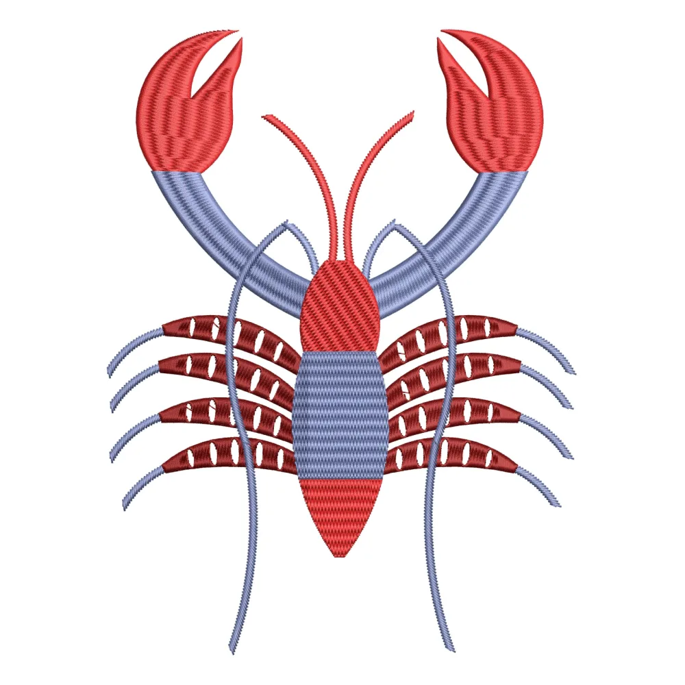 Ocean Crab Embroidery Design