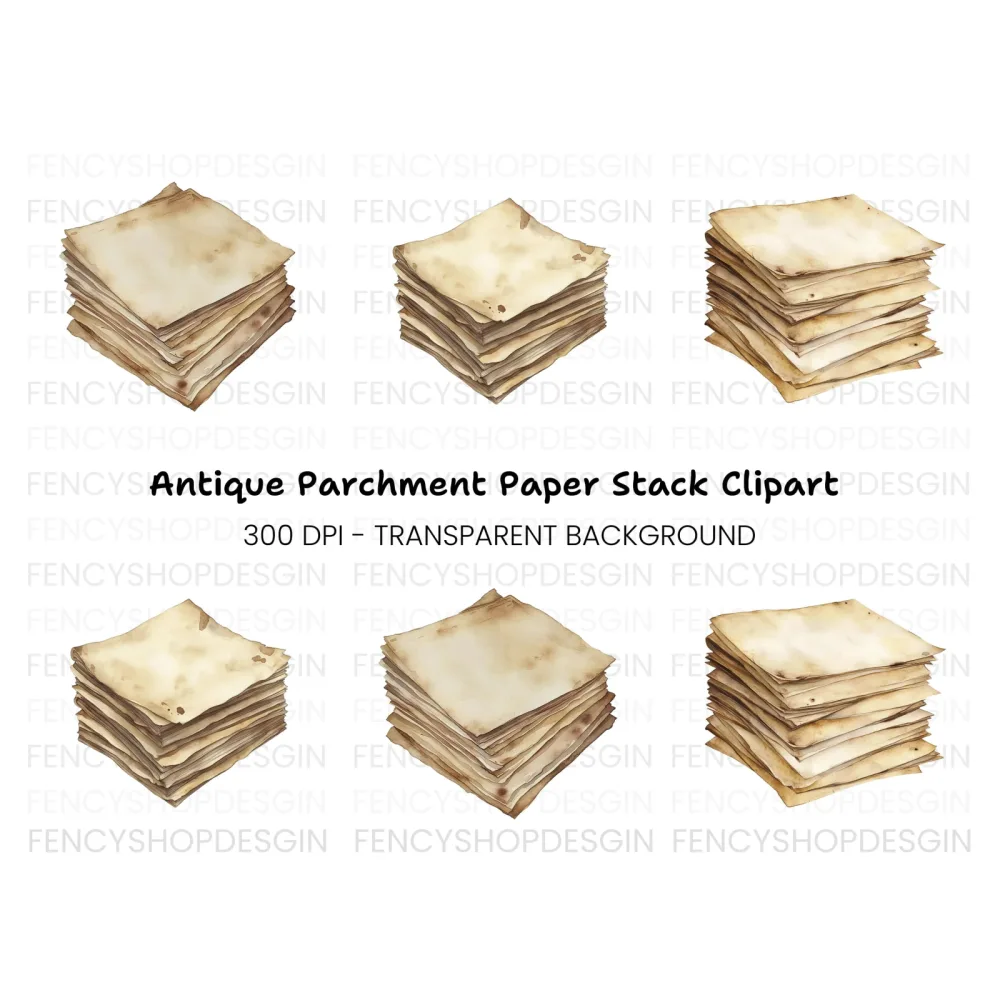 Vintage Stacks Clipart Bundle