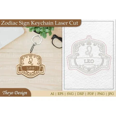 Zodiac Keychain SVG Bundle