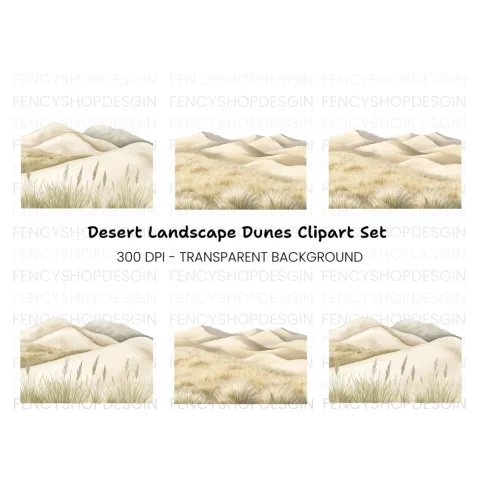 Desert Landscape Clipart Bundle