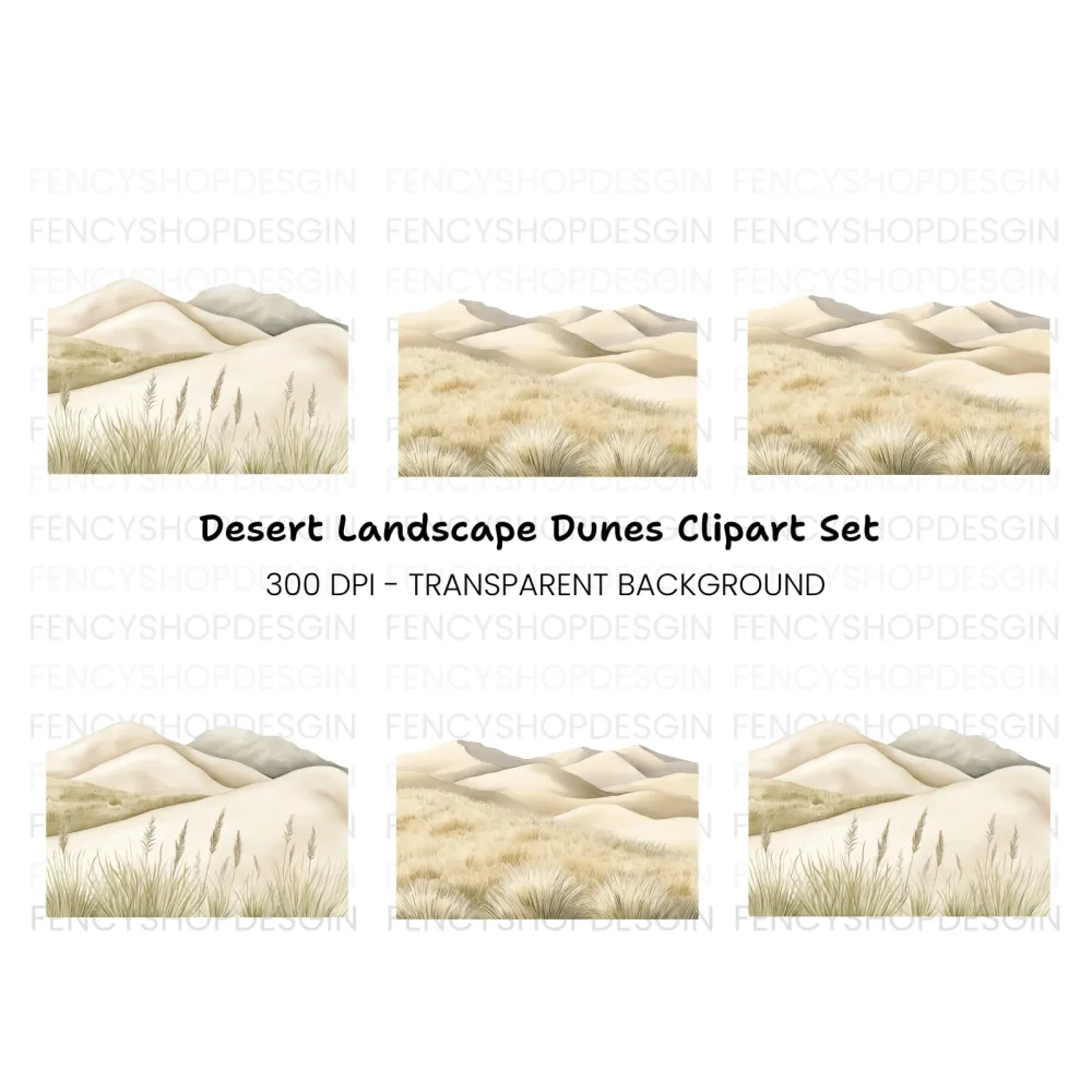 Desert Landscape Clipart Bundle