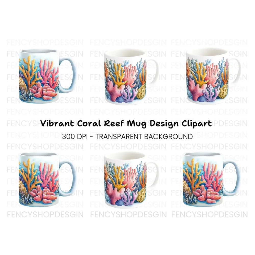 Vibrant Coral Reef Clipart Bundle