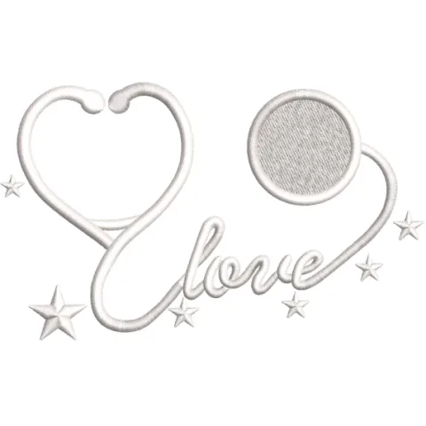 Stethoscope Embroidery Design