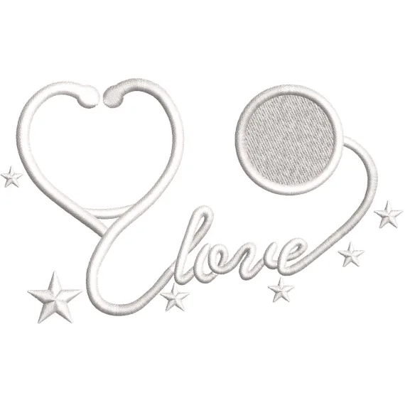 Stethoscope Embroidery Design