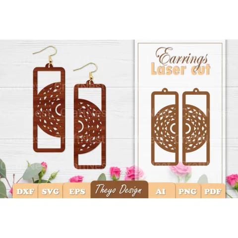 Earrings Mandala SVG Bundle