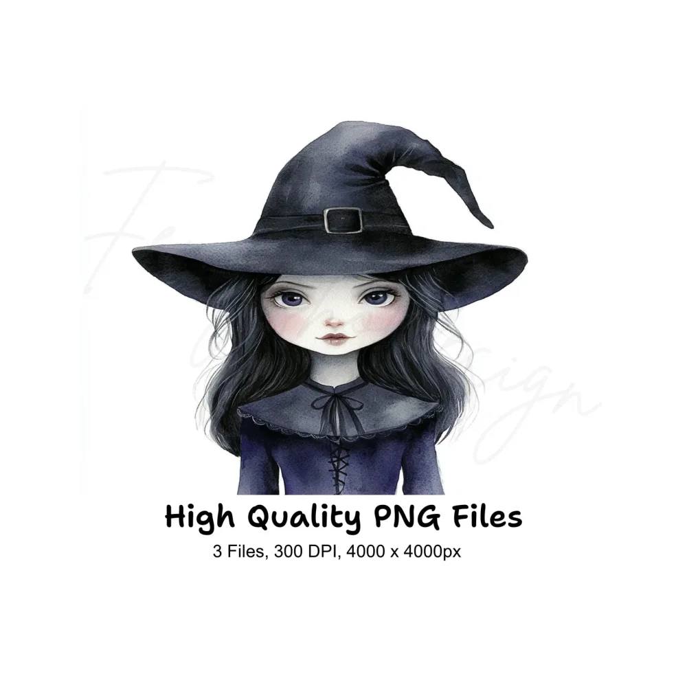Cute Witches Clipart Bundle
