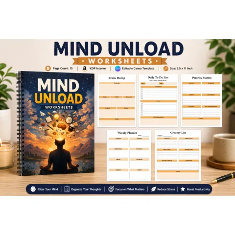 Mind Unload Worksheets Book