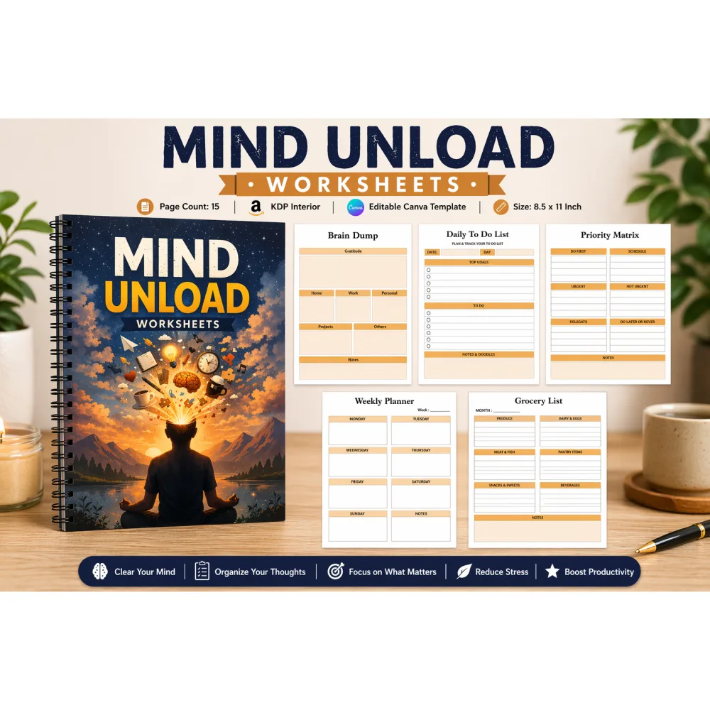 Mind Unload Worksheets Book