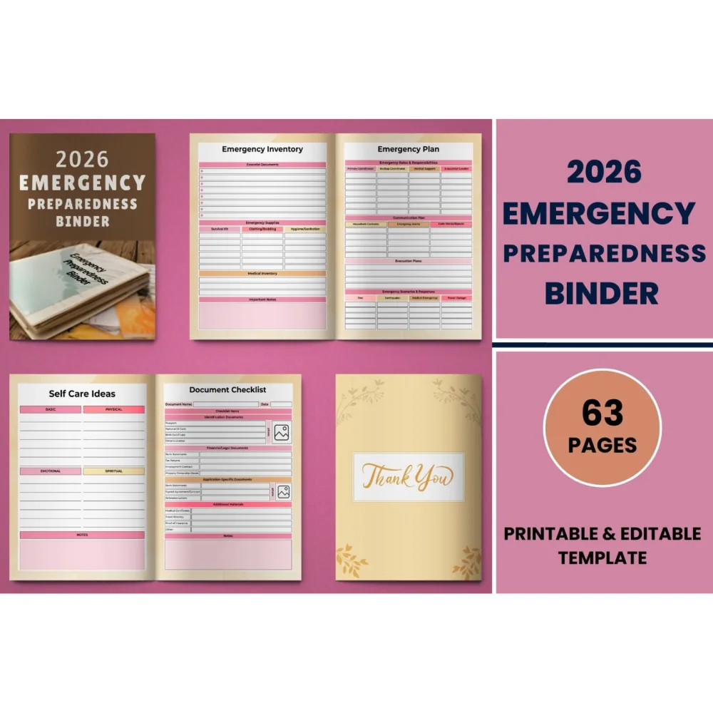 EREPLACEncy Preparedness Binder Planner