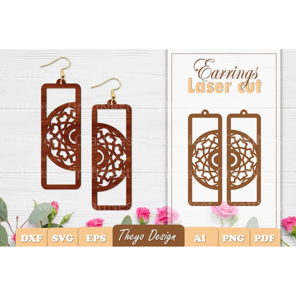 Earrings Mandala SVG Bundle