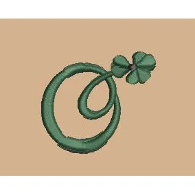 Flower Letter Embroidery Design